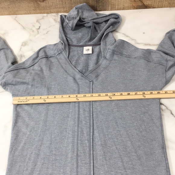 Cabi Gray Heather‎ Easy Hoodie Womens Small Step Hem Pullover Loungewear - Picture 8 of 11